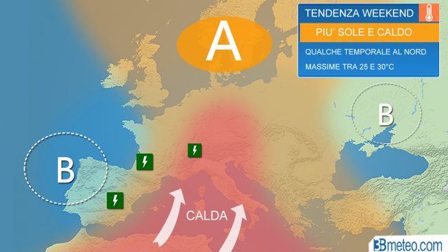 Previsioni meteo, ancora pioggia ma le temperature si impennano