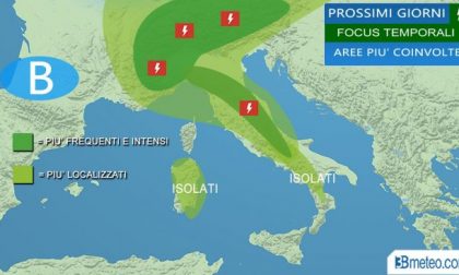 Rischio temporali fino a giovedì ma nel week-end più sole per tutti