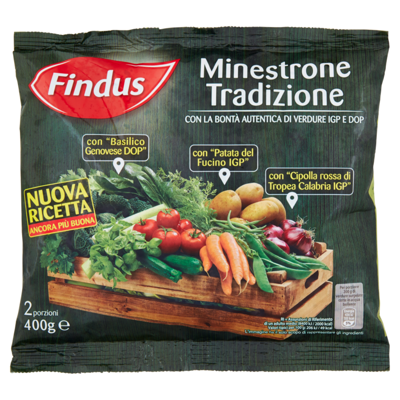 Minestrone surgelato Findus: richiamati 14 lotti