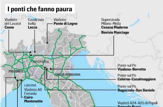 Ponti pericolosi in Lombardia: 3 potenziali pericolosi nella Bassa