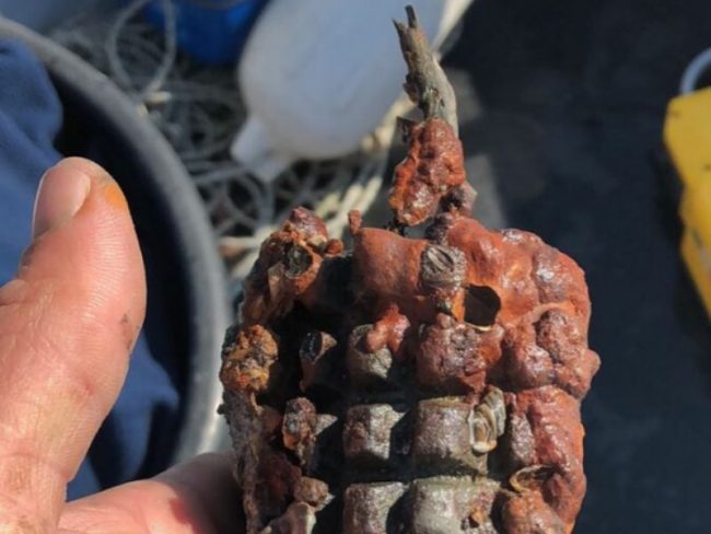 Pesca bomba a mano nel lago di Garda