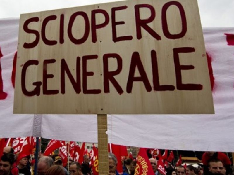 Sciopero generale dei sindacati di base venerdì 26 ottobre