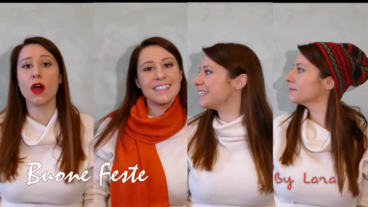 La performance polifonica di Lara per augurarvi buone Feste VIDEO