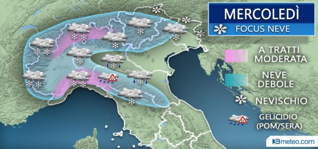 Nuova perturbazione in arrivo: ed è ancora allerta neve PREVISIONI METEO