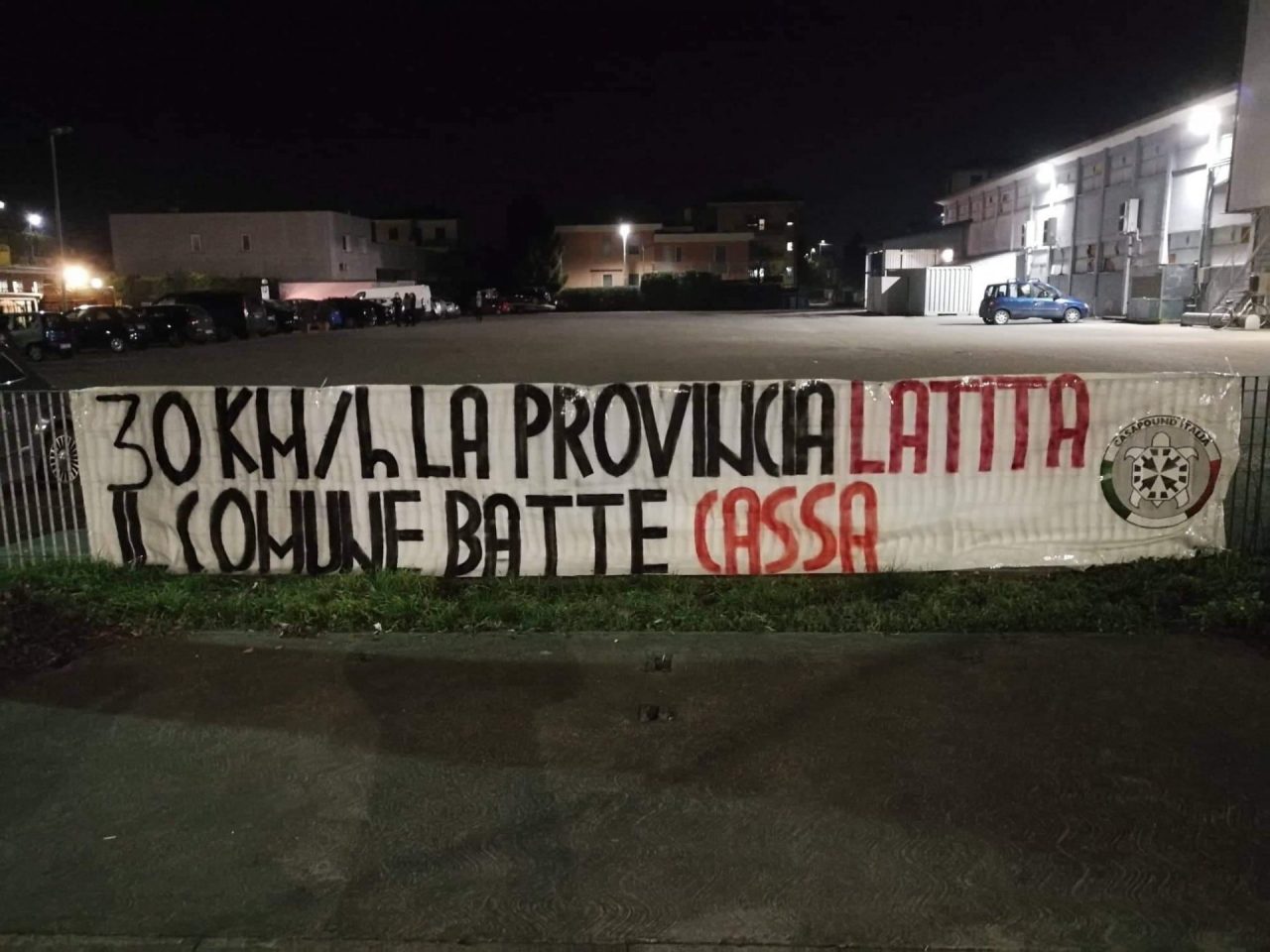 Casa Pound Mantova: striscione nella notte Borgo Virgilio