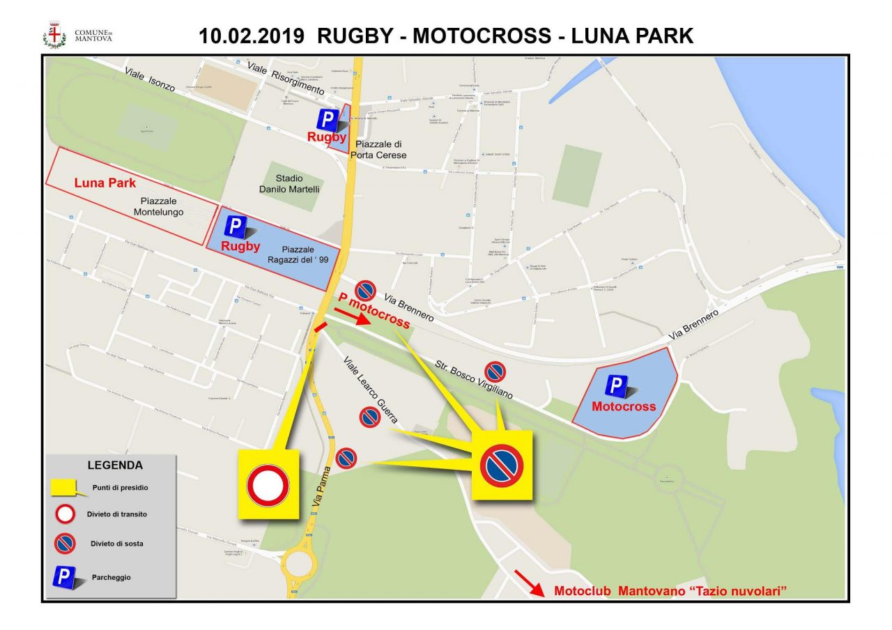 Internazionali di Motocross a Mantova: domenica 10 febbraio 2019 chiusure al traffico e divieti