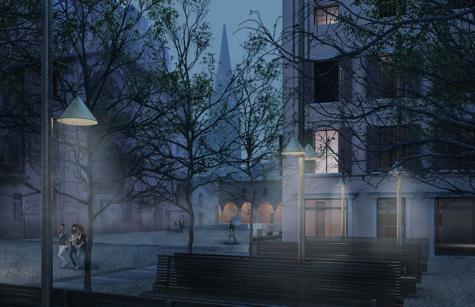 I rendering della nuova piazza Alberti