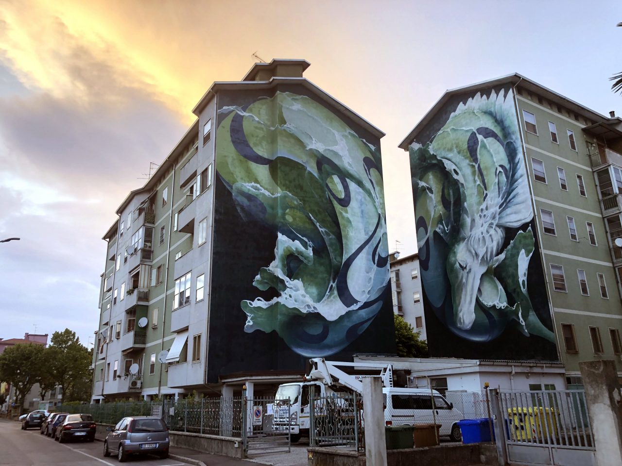 Alcune delle opere di street art a Lunetta