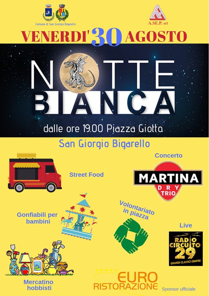 A San Giorgio Bigarello arriva la Notte Bianca e si modifica la viabilità