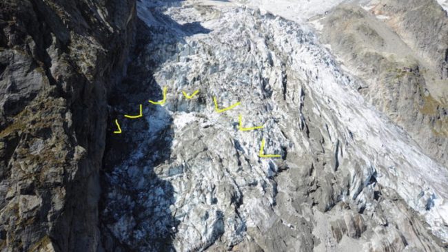Rischio crolli dal ghiacciaio del Monte Bianco, anche in Lombardia è allarme