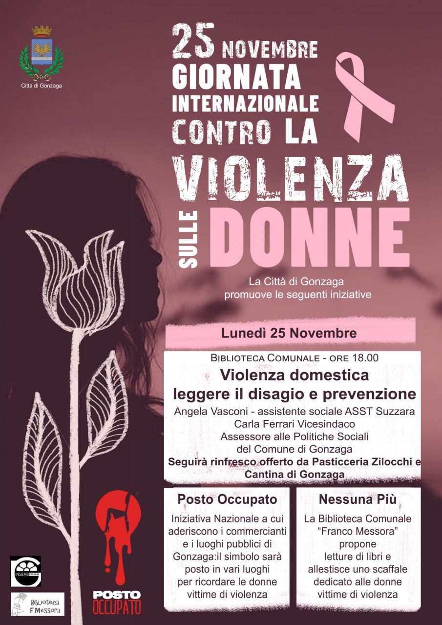 Giornata internazionale contro la violenza sulle donne: diverse iniziative a Gonzaga