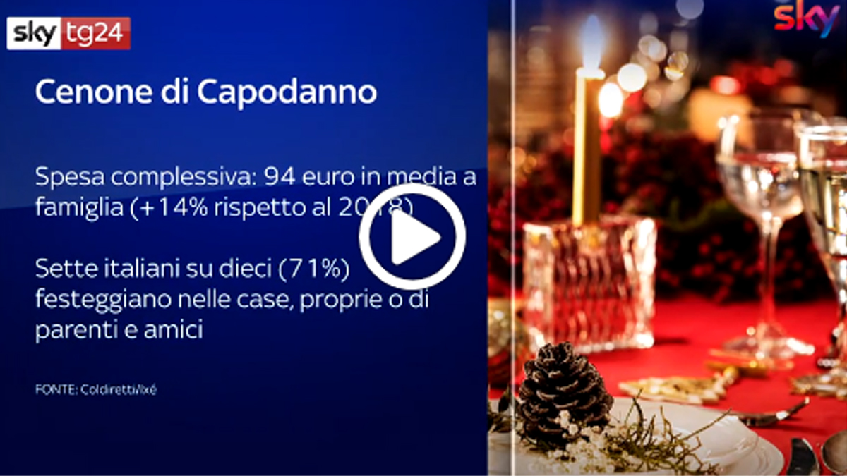 Cenone di capodanno: 7 italiani su 10 lo faranno a casa VIDEO