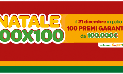 “Natale 100×100” di SuperEnalotto SuperStar: assegnati 100 premi da 100 mila euro, uno a Mantova