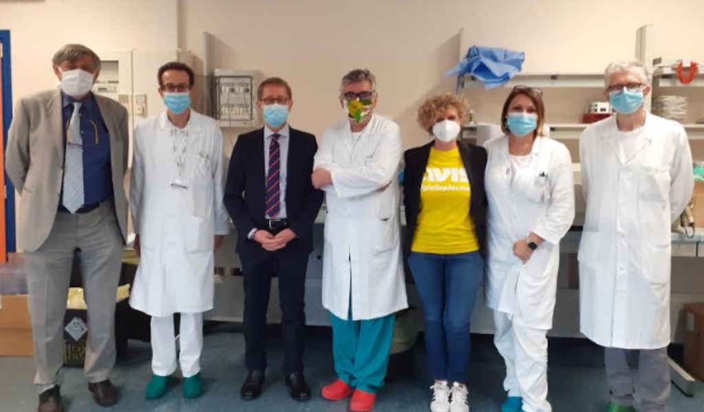 Il presidente nazionale di Avis Gianpietro Briola in visita al Poma di Mantova