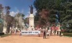 Mascherine Tricolori in piazza Virgiliana per manifestare contro il Governo Conte