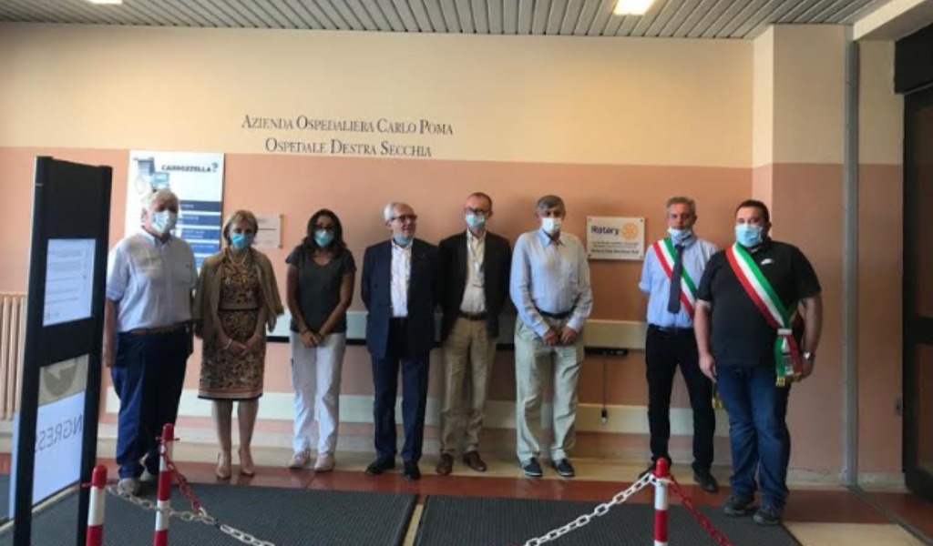 All’ospedale di Pieve di Coriano una targa per ringraziale il Rotary Club Mantova Sud