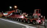 Un “bestione” lungo 76 metri in viaggio da Legnano al porto di Mantova VIDEO - FOTO