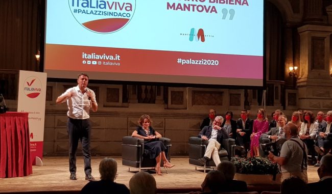 Renzi a Mantova: "Se non volete morire grillini né leghisti l'unica alternativa è Italia Viva con Palazzi"