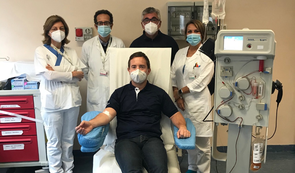 Al Carlo Poma, si è seduto il 200esimo donatore di plasma iperimmune