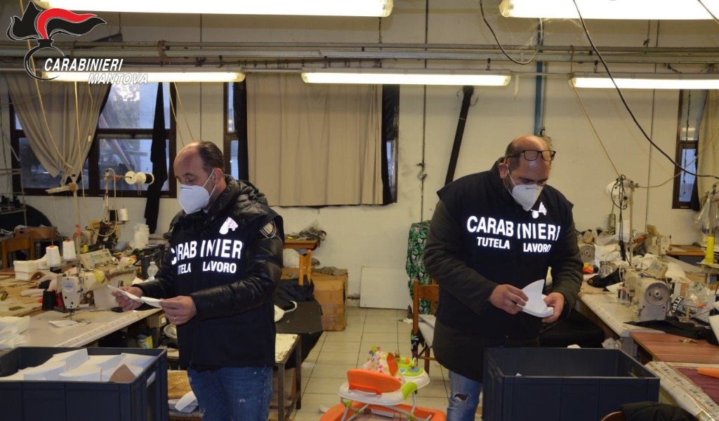 Norme Covid non rispettate: chiuso laboratorio tessile di Ponti sul Mincio