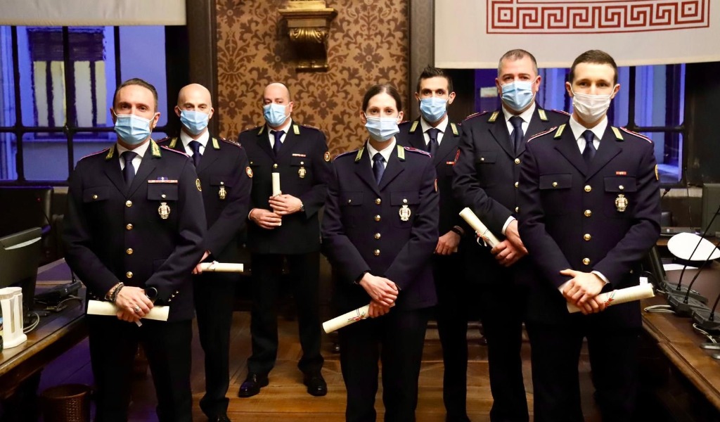 Consegnati gli attestati di merito agli Agenti della Polizia Locale di Mantova