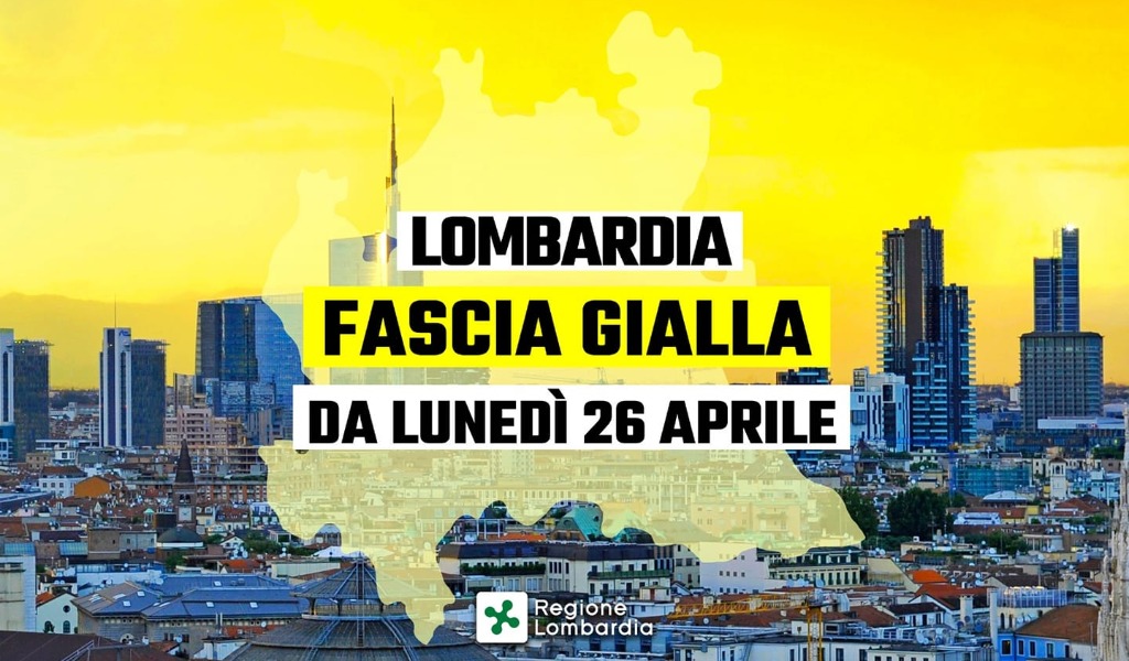 Lombardia zona gialla da lunedì, la conferma di Fontana