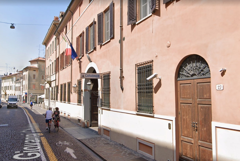 La sede del Comando provinciale dei carabinieri di Mantova