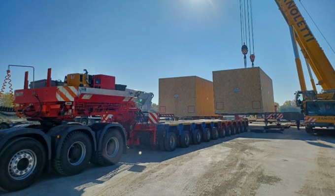 Dal porto di Mantova alla Turchia, oggi il trasbordo a Valdaro di due maxi caldaie per l’estrazione del gas