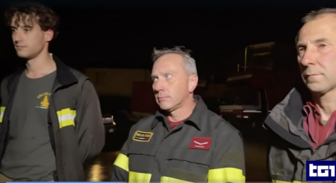 Troupe del Tg1 rischia l’annegamento a Faenza, salvati da tre pompieri mantovani
