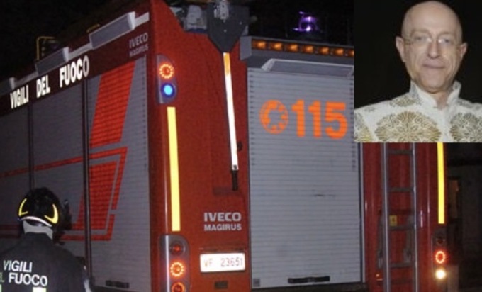 Incendio devastante a Mantova, gravemente ferito il critico d’arte Riccardo Braglia