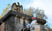 Il restauro delle Aquile del Parco Te: "Coi fondi del Pnrr finanziato intervento da 100mila euro"