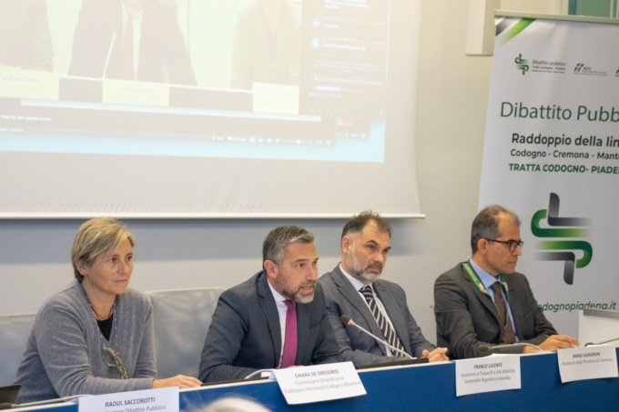 Tratta ferroviaria Codogno – Piadena, l’Assessore regionale Lucente: “Obiettivo dieci treni all’ora”
