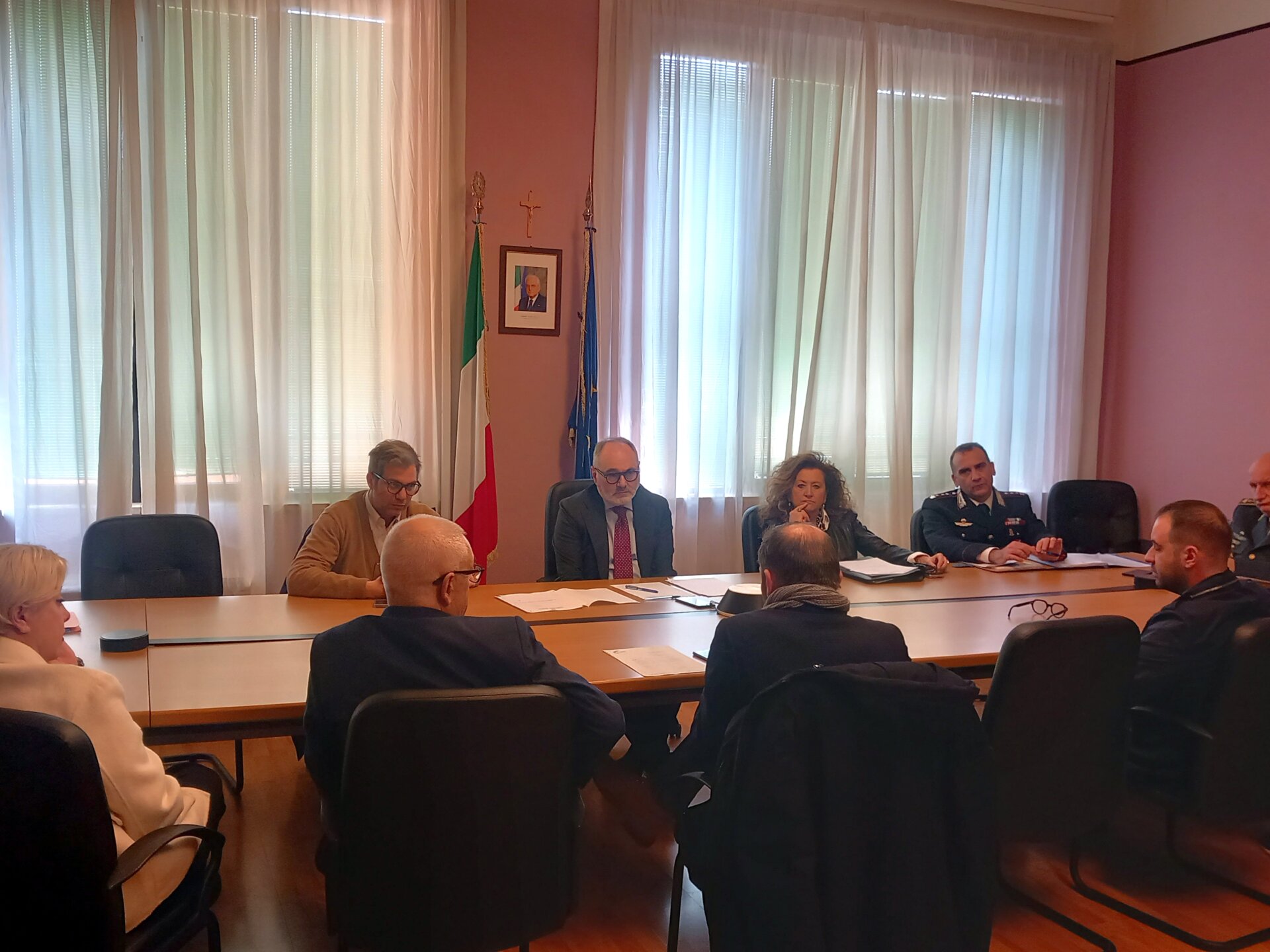 La riunione del Comitato provinciale per l'ordine e la sicurezza pubblica in cui si è deciso di non installare il maxischermo