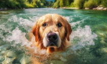Rischia di annegare durante la passeggiata, cane tratto in salvo dai vigili del fuoco