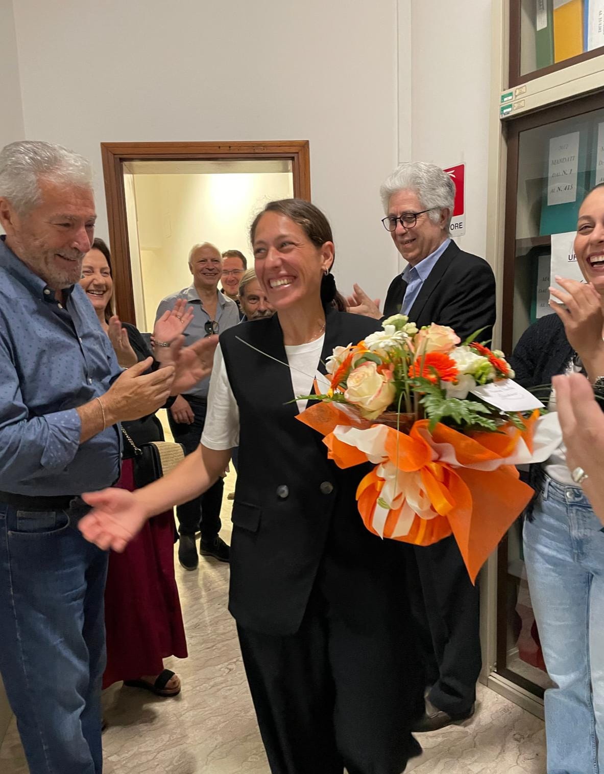 Maria Paola Salvarani dopo la vittoria elettorale