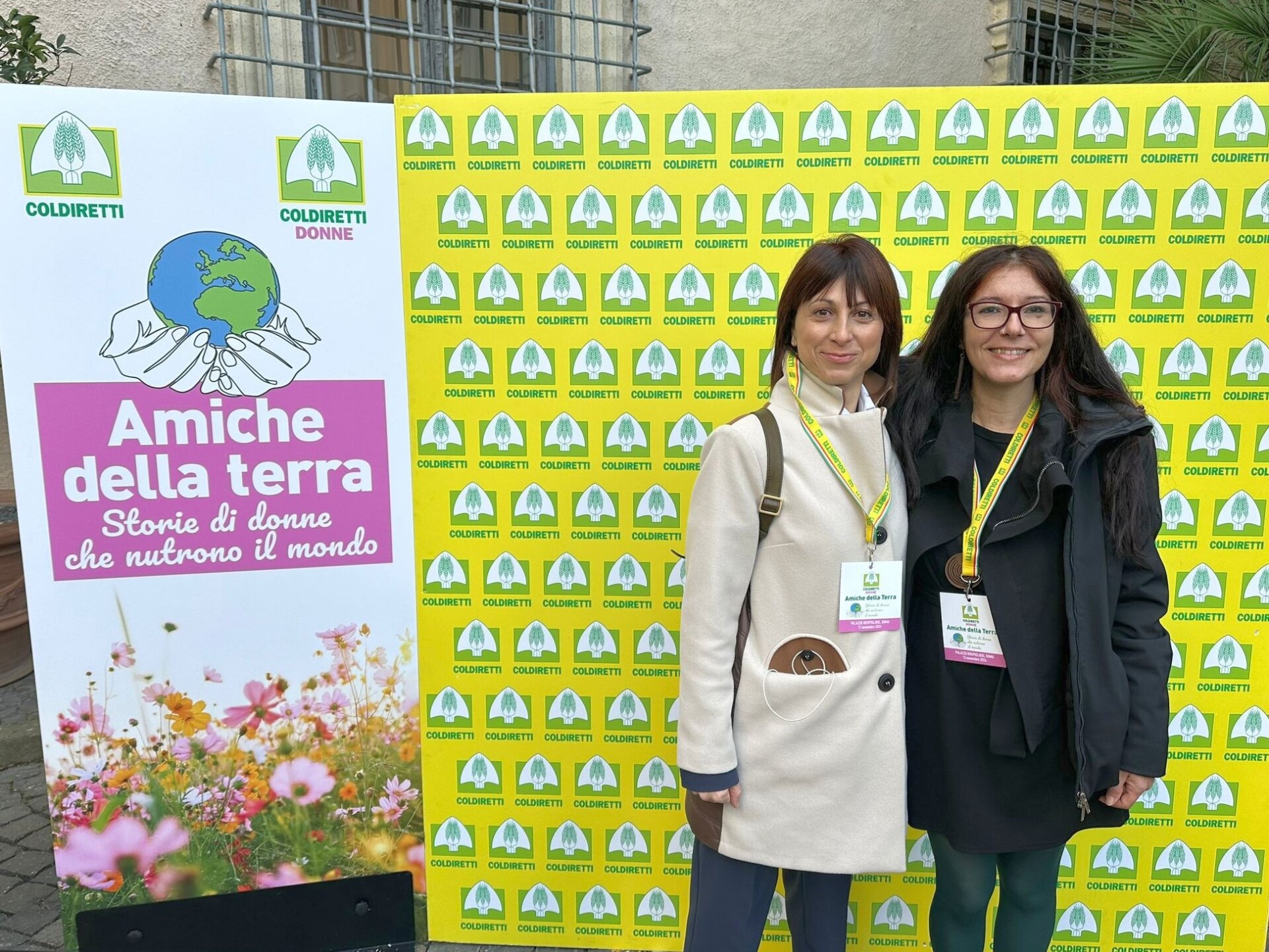 L'imprenditrice agricola mantovana con la responsabile Donne Coldiretti Lombardia Francesca Biffi