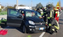 Grave incidente tra due auto vicino a Gonzaga, ferita portata via d'urgenza in elicottero