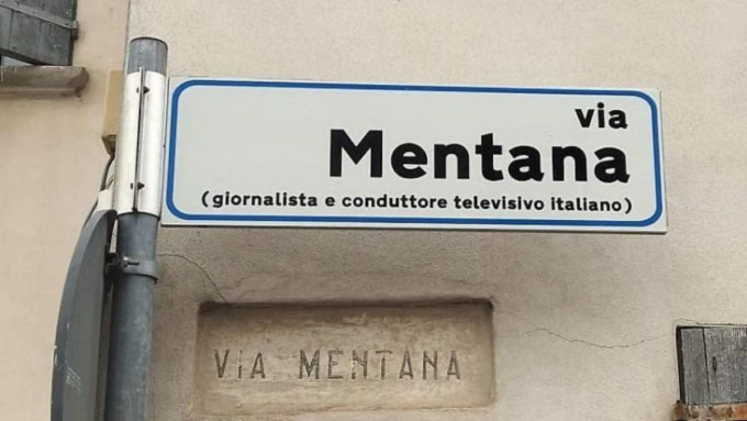 La via dedicata a Mentana… Non alla battaglia, ma al giornalista televisivo