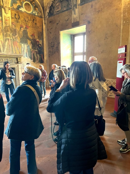 Un momento durante la visita a Palazzo Ducale