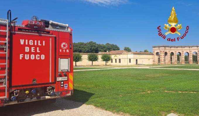 Principio d’incendio a Palazzo Te: il fumo all’interno di un locale tecnico fa scattare l’allarme