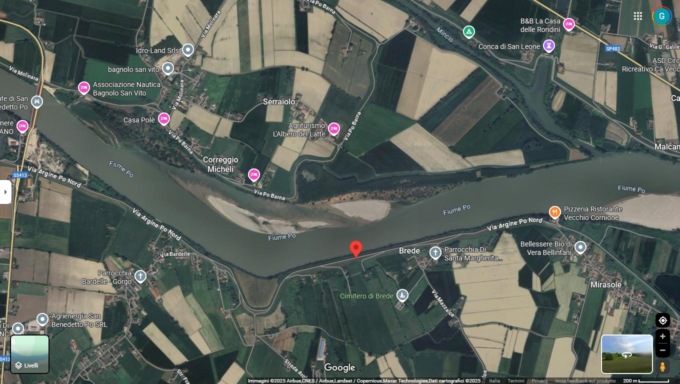 La zona dove si è verificato l'incidente (clicca per navigare nella mappa della zona)