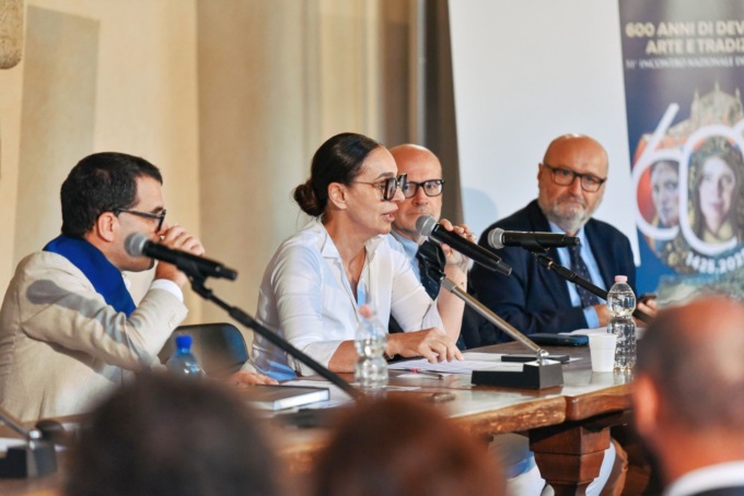 Un momento durante la conferenza stampa di presentazione