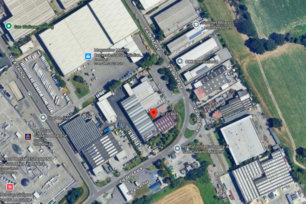 La zona dove si è verificato il drammatico infortunio sul lavoro (clicca sull'immagine per navigare nella mappa)