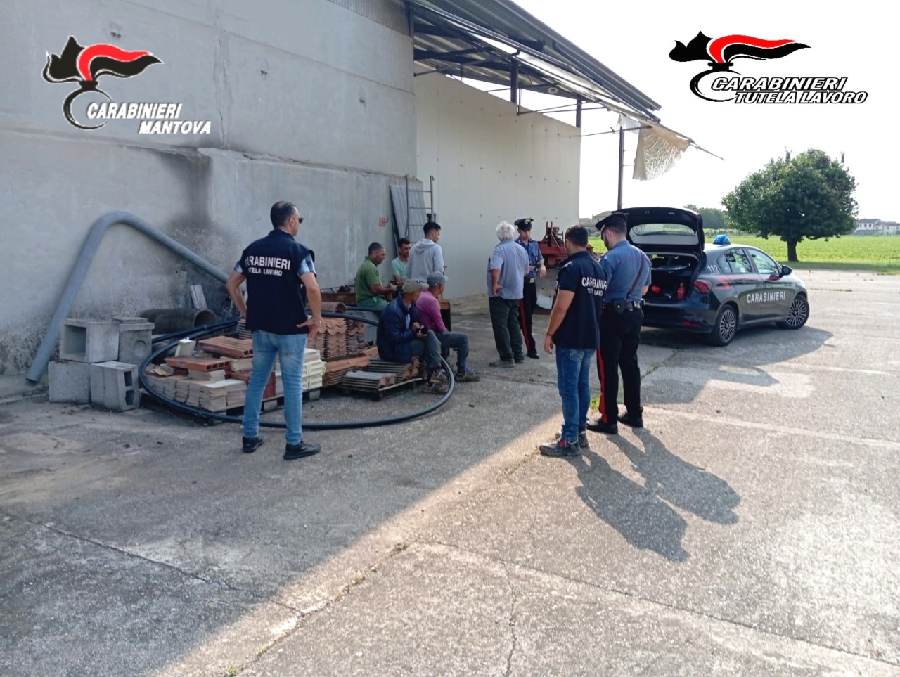 Controlli operati dai carabinieri in un'azienda agricola