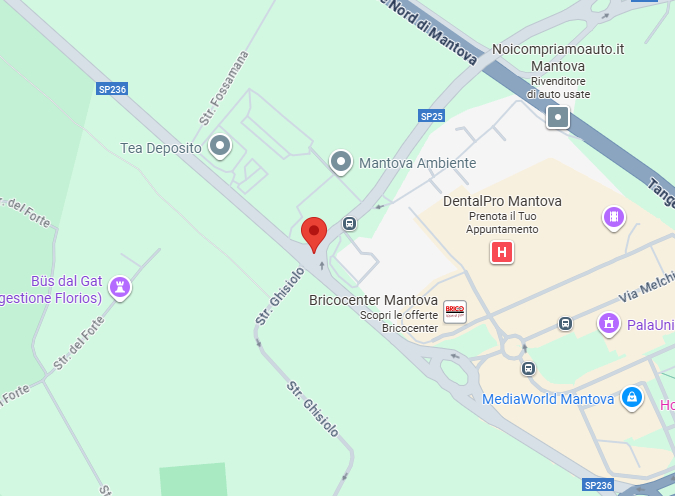 La zona dove si trova l'incrocio che verrà trasformato in rotatoria (clicca sull'immagine per navigare nella mappa)