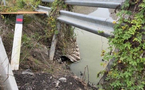 Cedimento sul canale Tosino: chiusa la Provinciale 72 tra Quistello e Quingentole