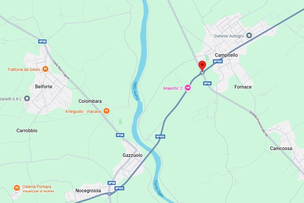 La zona dove si è verificato l'incidente (clicca sull'immagine per navigare nella mappa)