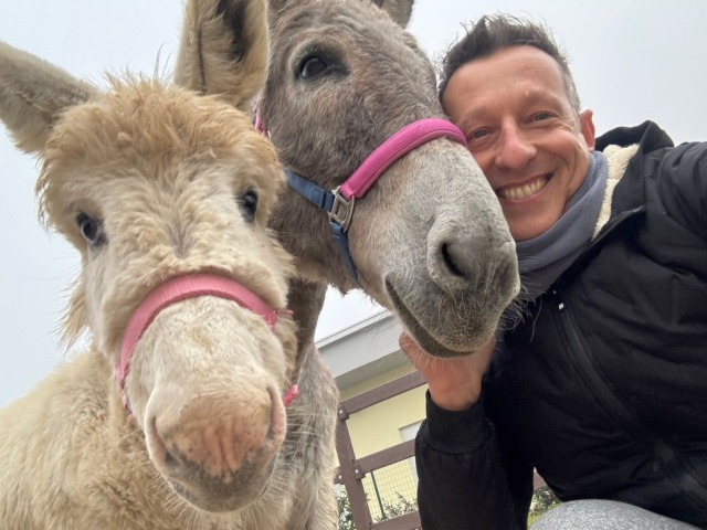 Sorpresa: alla Casa del Sole in aiuto degli utenti arrivano due asinelli