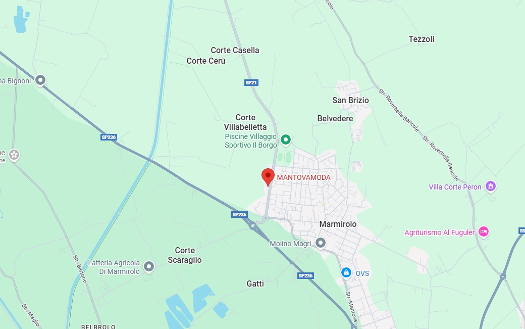 La zona dove si trova lo store Mantovamoda (clicca sull'immagine per navigare nella mappa)