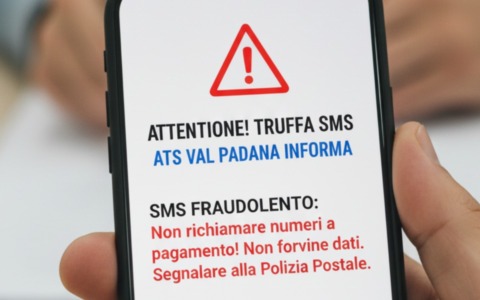 Allerta SMS truffa: falsi messaggi da “ASL” circolano nel territorio di ATS Val Padana